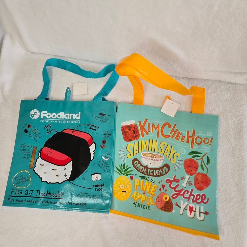 Foodland Hawaii Reusable Shopping Bags – Set of 2.